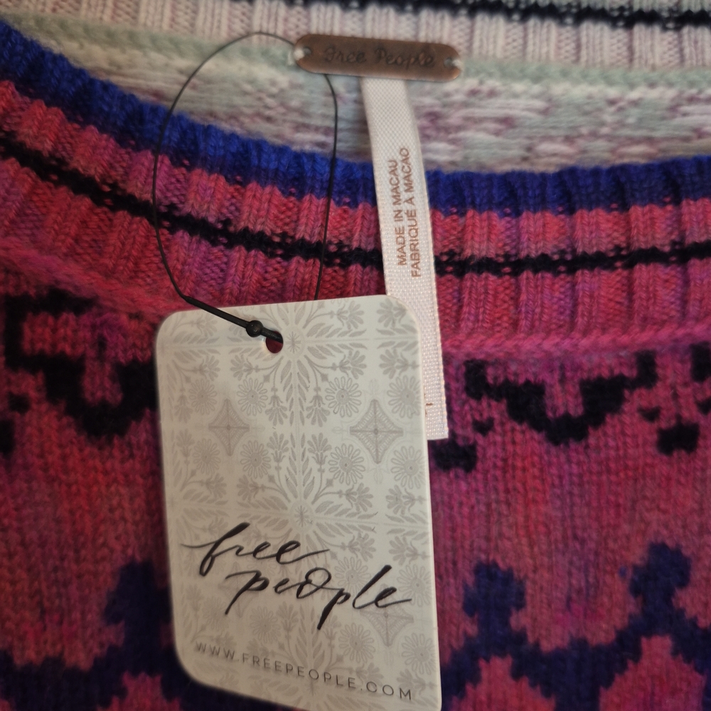 FP Movement by Free People Multicolor Crewneck Sweater in Pink, Green, Purple - Picture 3 of 10